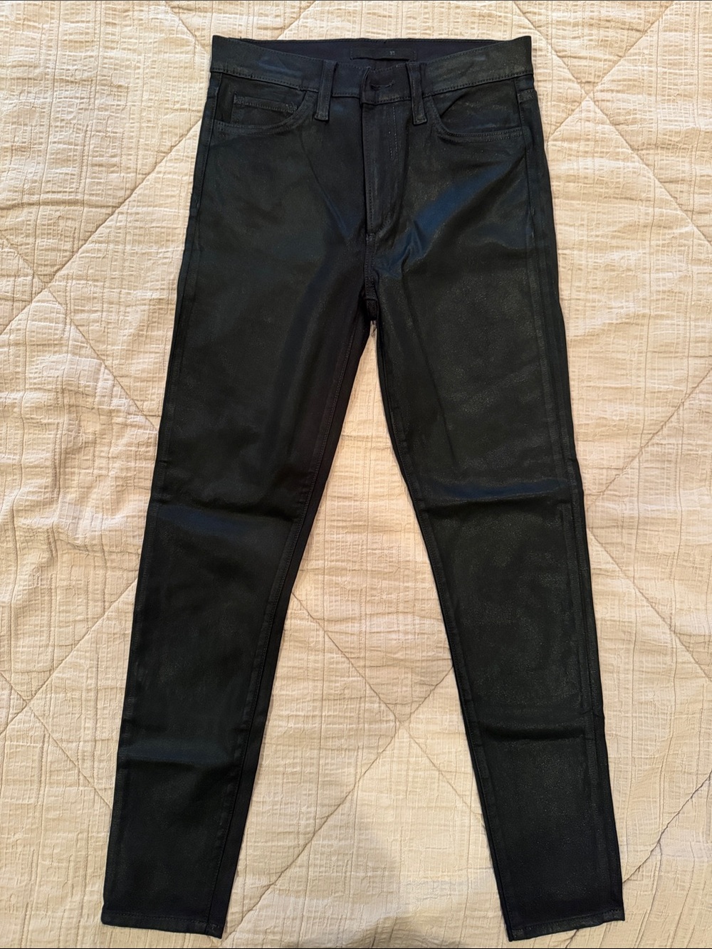 Joe's Jeans Black Skinny Coated Denim